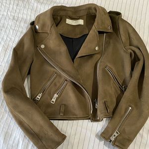 Zara Suede Motorcycle Jacket